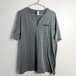 Jose Cuervo Short Sleeve Henley T Shirt XL Gray Mens